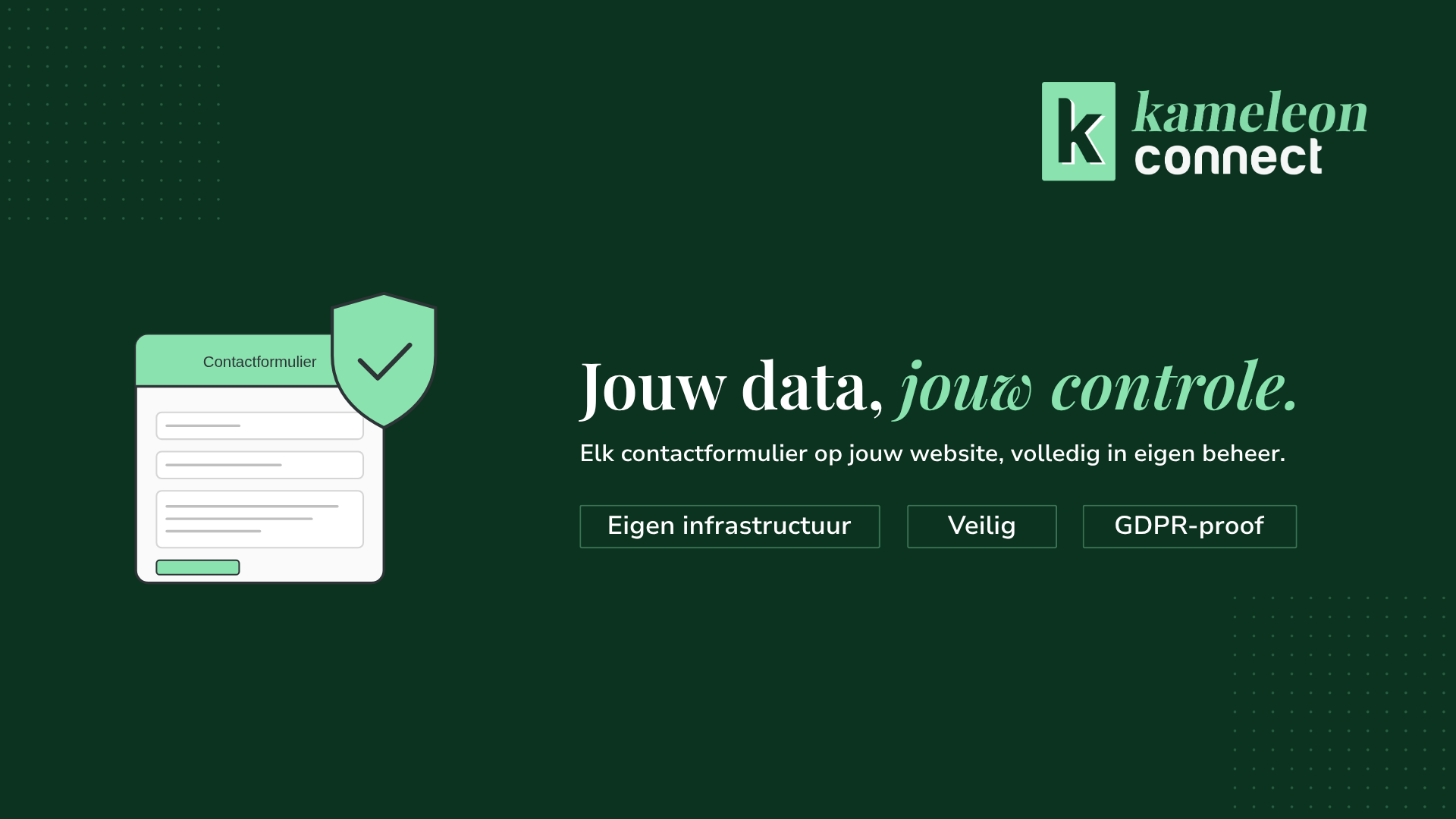 Kameleon Connect: jouw data, jouw controle