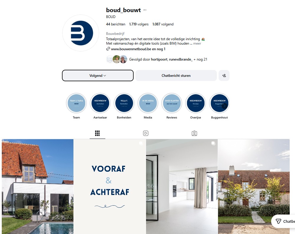 BOUD sociale media – Kantoor Kameleon