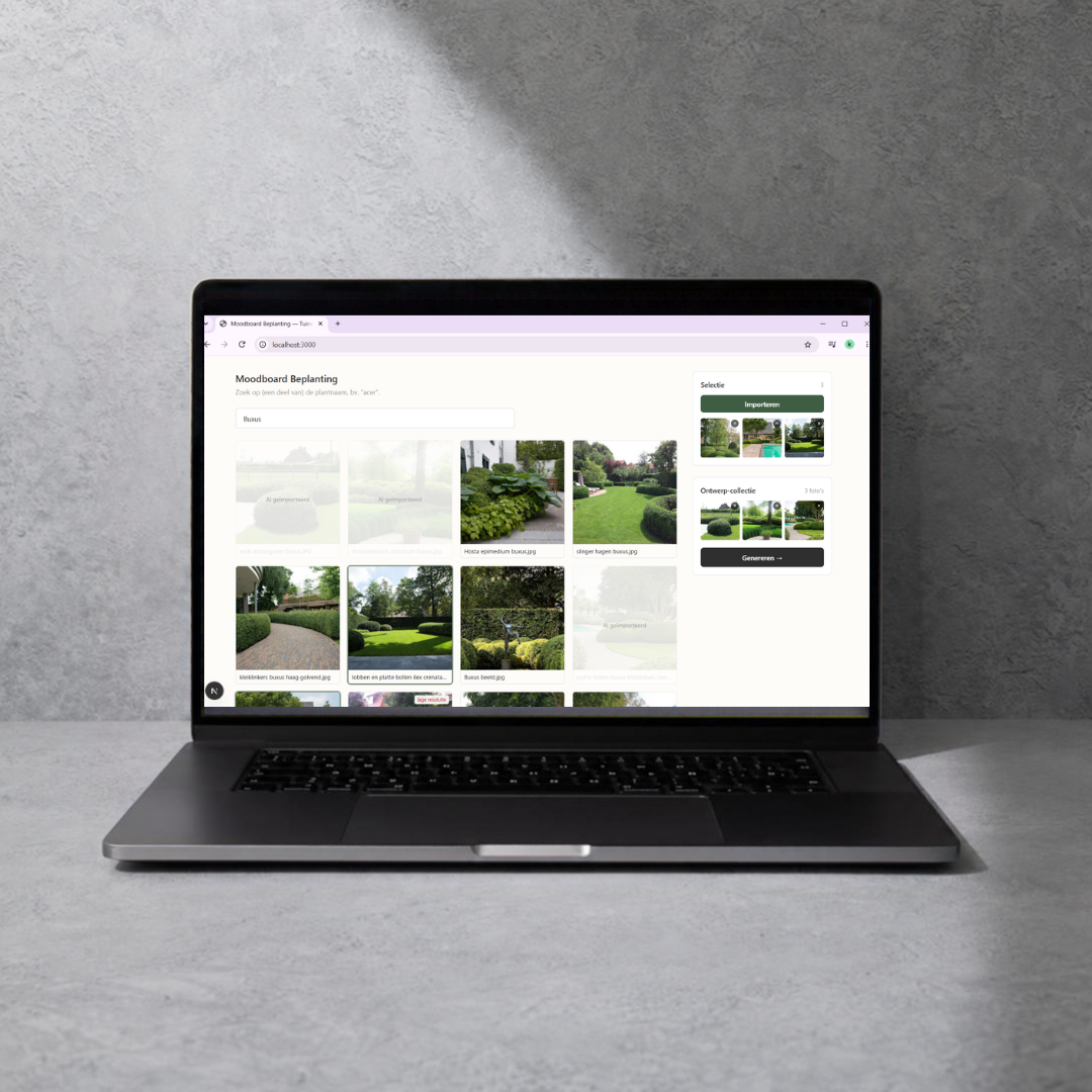 AI Automatisatie platform Tuinen Joos – scherm 1
